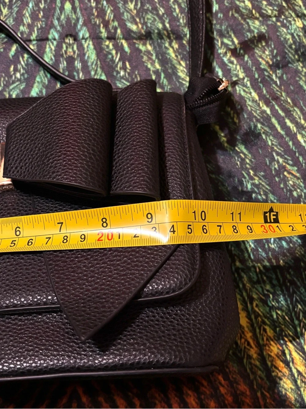 Black Bow Accent Crossbody Bag - Women